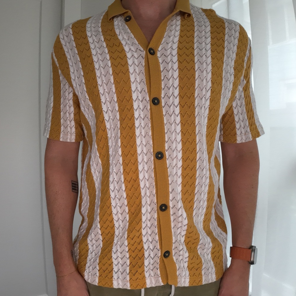 Bershka men’s knit button down